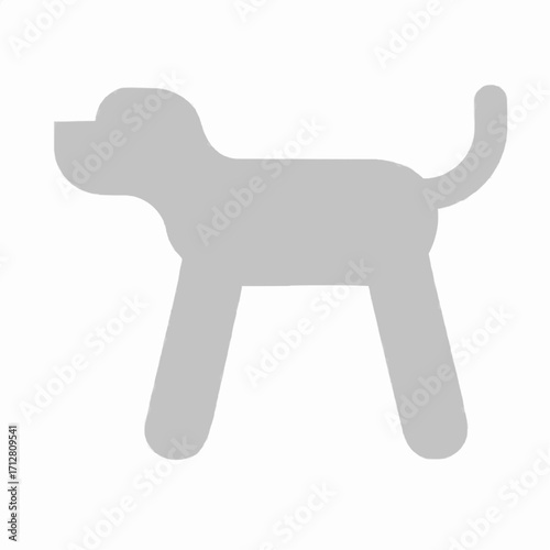 Modern minimalist dog silhouette for pet care branding and pet-friendly business logos