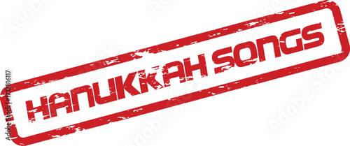A red textured stamp proclaims Hanukkah Songs