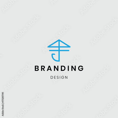 A logo combining a house and flat buildings with the initials “JE”, symbolizing real estate, property development, and modern living. Perfect for real estate agencies, housing projects, apartment comp