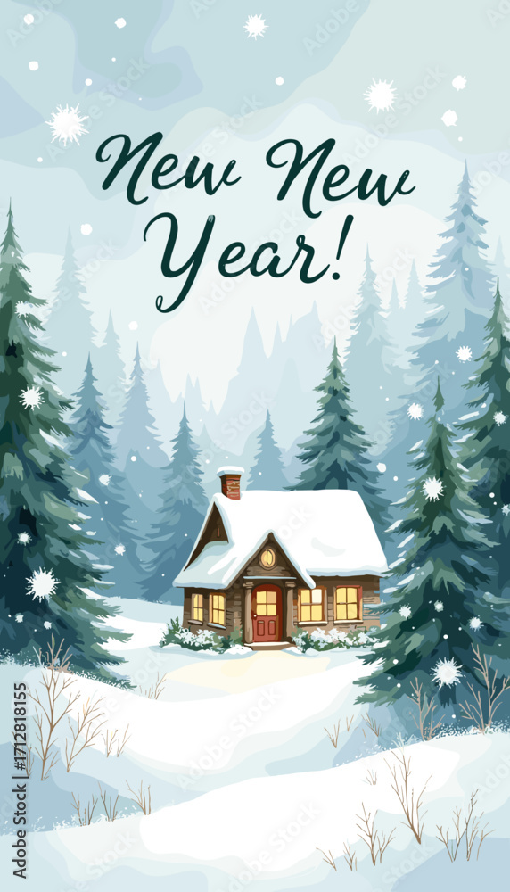 Naklejka premium Happy New Year, New Year evening, new year sale, new year banner, new year card, 2026, new year evening, new year poster, new year banner, holiday, new, year, sign, celebration, neon, new year, night,
