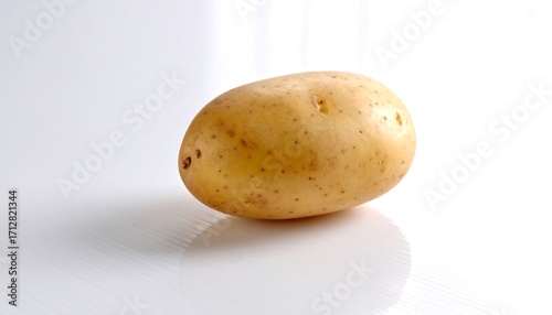 Single potato, light yellow, slightly speckled