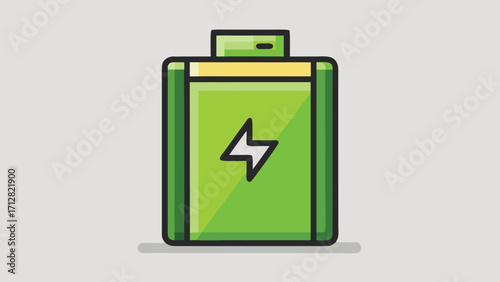 Green Battery Icon Energy Power Rechargeable