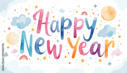 Happy New Year, New Year evening, new year sale, new year banner, new year card, 2026, new year evening, new year poster, new year banner, holiday, new, year, sign, celebration, neon, new year, night,
