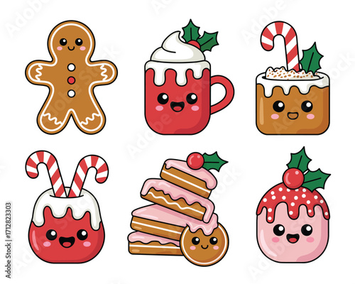 Festive christmas desserts collection banner design