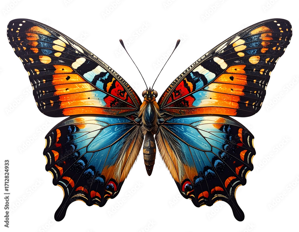 Fototapeta premium Butterfly wings pair, PNG