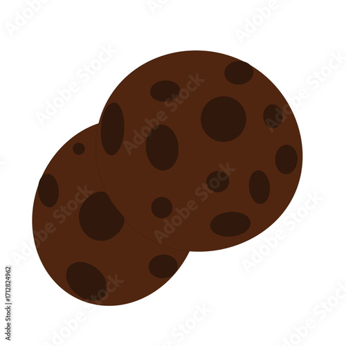 Chocolate cookies vector illustration