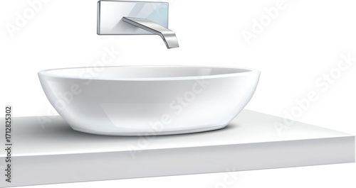 modern bathroom sink isolated