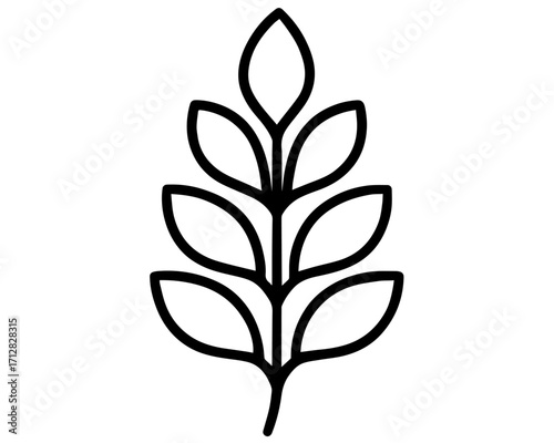 Minimalist Cannabis Leaf – Geometric Herbal Silhouette