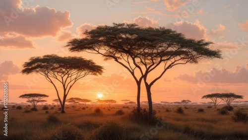 Sunrise over the savanna