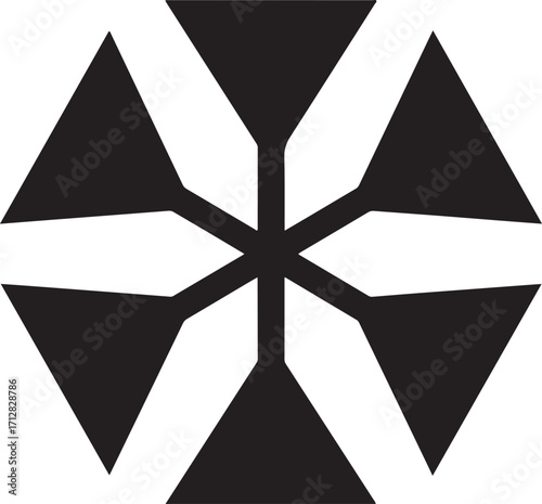 Abstract geometric shape composed of triangles and lines