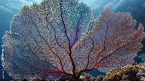 Underwater coral fan