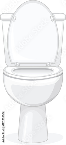 toilet bowl isolated on white