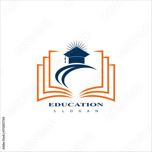 Education logo design vector template. Vector illustration