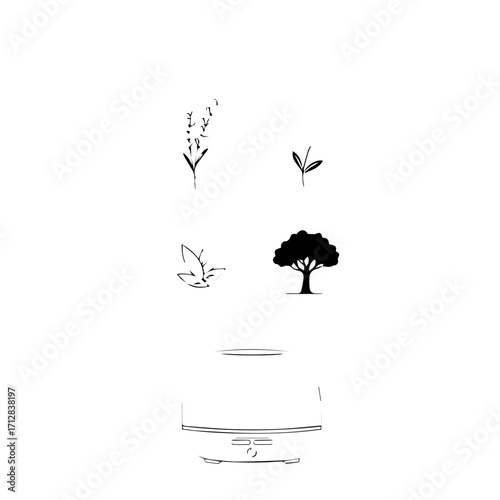 Modern White Essential Oil Diffuser with Minimalist Design and Subtle Details.