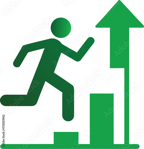 Emergency Exit Sign – Running Man to Door with Arrow, Fire Evacuation Safety Symbol
