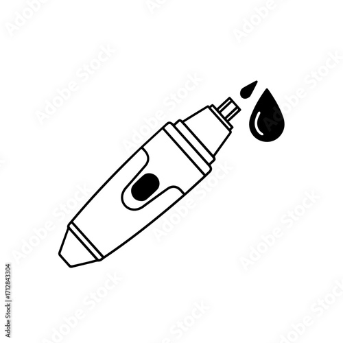 Electronic Vaporizer Pen with Droplet for E-Liquid or Oil Usage.