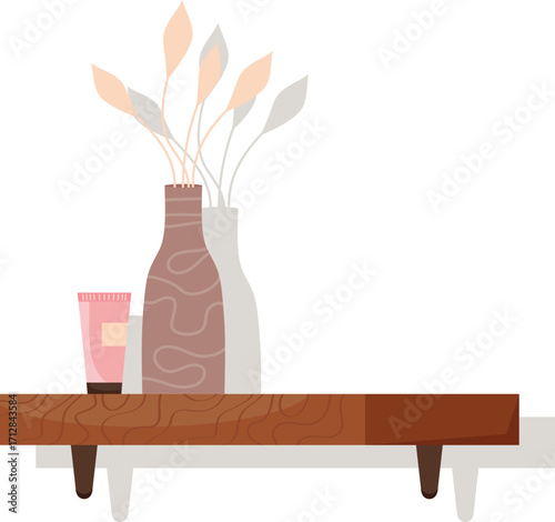 still life with flowers and vase