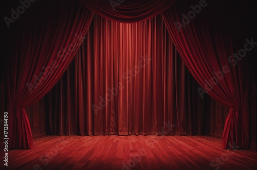 Wallpaper Mural Room with Red Drapes Torontodigital.ca