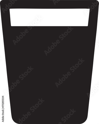 Shot glass glyph silhouette, alcoholic drink vector EPS, bar and party icon for download