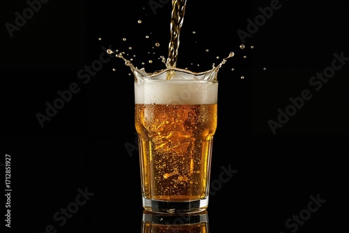 Wallpaper Mural Filling a glass with beer against a dark backdrop Torontodigital.ca