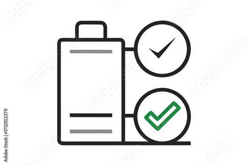 Checklist Complete Approved Process Icon Graphic