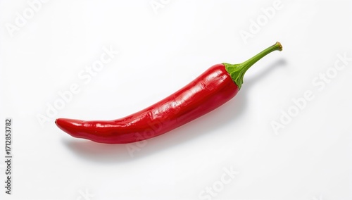 Obraz na płótnie Spicy red pepper against a plain white backdrop