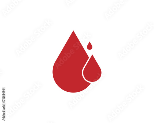 Human Blood logo template vector icon illustration design on white background.
