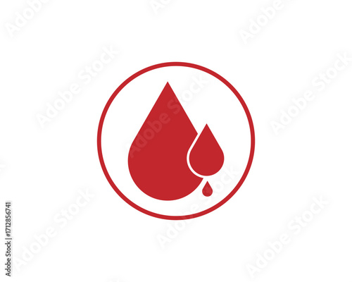 Human Blood logo template vector icon illustration design on white background.
