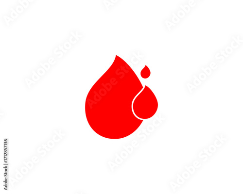 Human Blood logo template vector icon illustration design on white background.
