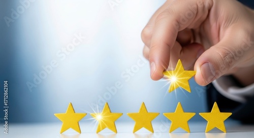 Customer Satisfaction Evaluation Five Star Rating Service Excellence Recognition