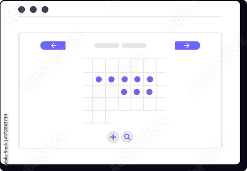 A digital calendar interface showing a selected range of dates.