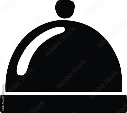 Classic food service bell icon for hotels restaurants and dining hospitality ushering in a seamless service experience