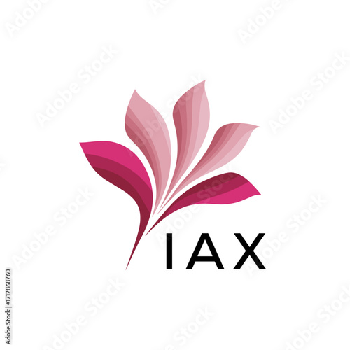 Modern  Tech Logo Design – Futuristic Blue and White Circular Emblem on Black Background, IAX Later Logo, 
