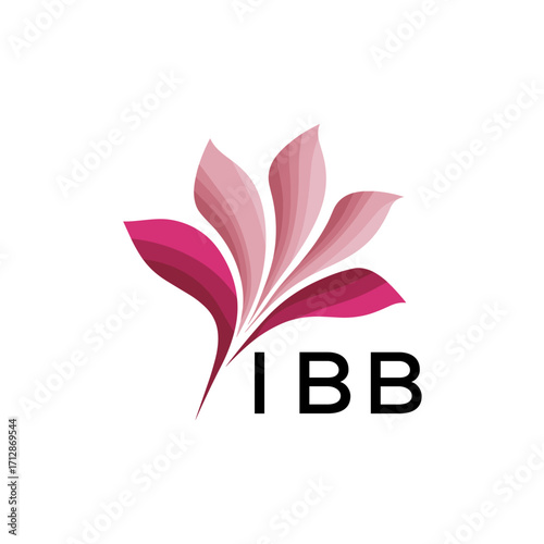 Modern  Tech Logo Design – Futuristic Blue and White Circular Emblem on Black Background, IBB Later Logo, 
