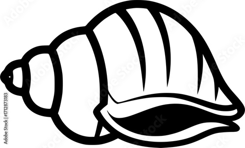 Seashell vector icon. Shell illustration sign. conch symbol. Sea Life web icons