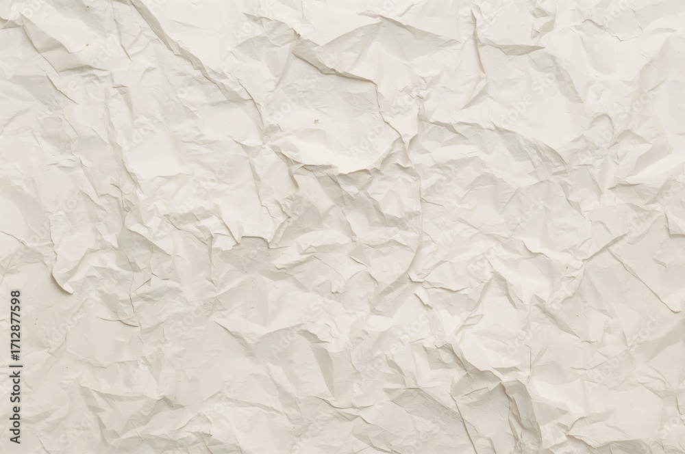 Naklejka premium Complete view of wrinkled paper surface and backdrop. The paper originates from wood, a sustainable and eco-friendly resource.