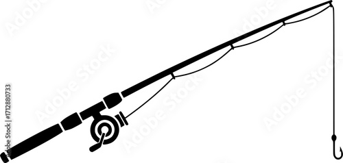Fishing rod silhouette, Fishing rod svg, Fishing pole svg, Spinning rods svg, Spinning rods illustration, Fishing rod bundle, Fishing rod clipart