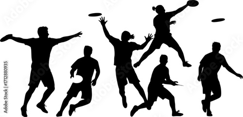Frisbee Players Silhouette, Ultimate Frisbee Silhouette, Frisbee , Ultimate Frisbee Player