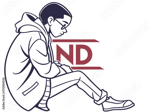 Professional Photographer Logo Design with N & D Initial