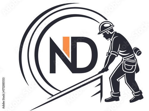 Professional Photographer Logo Design with N & D Initial
