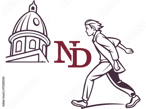 Professional Photographer Logo Design with N & D Initial