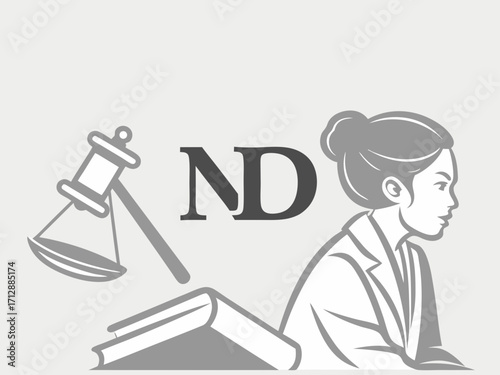 Professional Photographer Logo Design with N & D Initial
