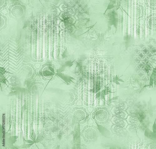 geometric abstract design print pattern flower allover