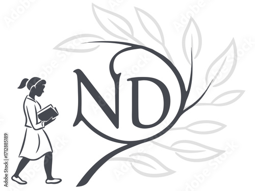 Professional Photographer Logo Design with N & D Initial