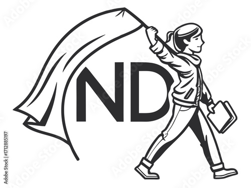Professional Photographer Logo Design with N & D Initial