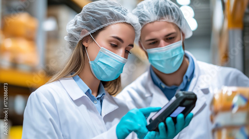 Young Middle Eastern Female Inventory Specialist Using RFID Scanner to Track Pharmaceutical Products in a Temperature-Controlled Medical Supply Warehouse. Healthcare Logistics Work