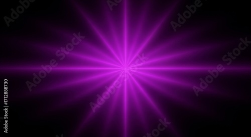 Abstract purple starburst glowing light radiating energy and cosmic power perfect for backgrounds and design elements