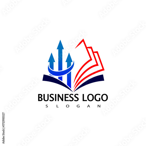 Business Education Logo. Finance Education Logo Design
