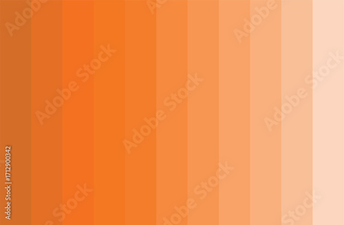 Orange Color Shades Swatches Set Pantone Palette Abstract Graphic Design Vector
