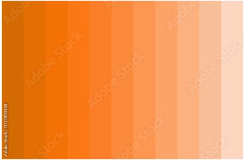 Orange Color Shades Swatches Set Pantone Palette Abstract Graphic Design Vector